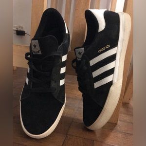 Adidas Originals Black Shoes Lucas ADV Skate Sneakers Black Suede